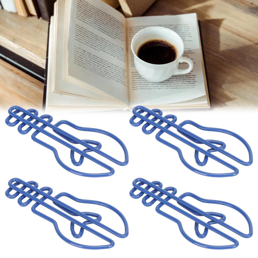 100Pcs Paper Clips Small Cute Light Bulb Special Shaped Metal Office Supplies for Notes Blue