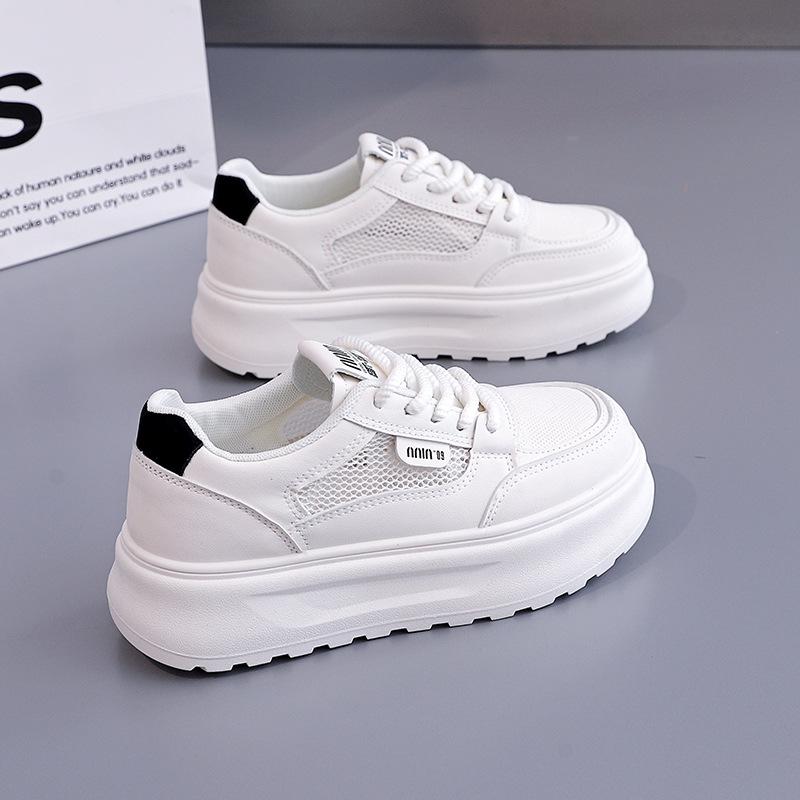 Sommer 2025 Weiße Plateau-Sneakers - Koreanische Version für Studentinnen