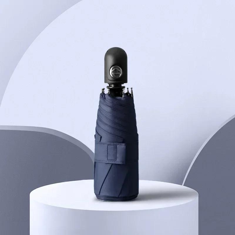 

Полностью автоматический зонт карманный симпатичный мини с черным покрытием пятискладной солнцезащитный зонт мини портативный карманный зонт 3-х уровневый