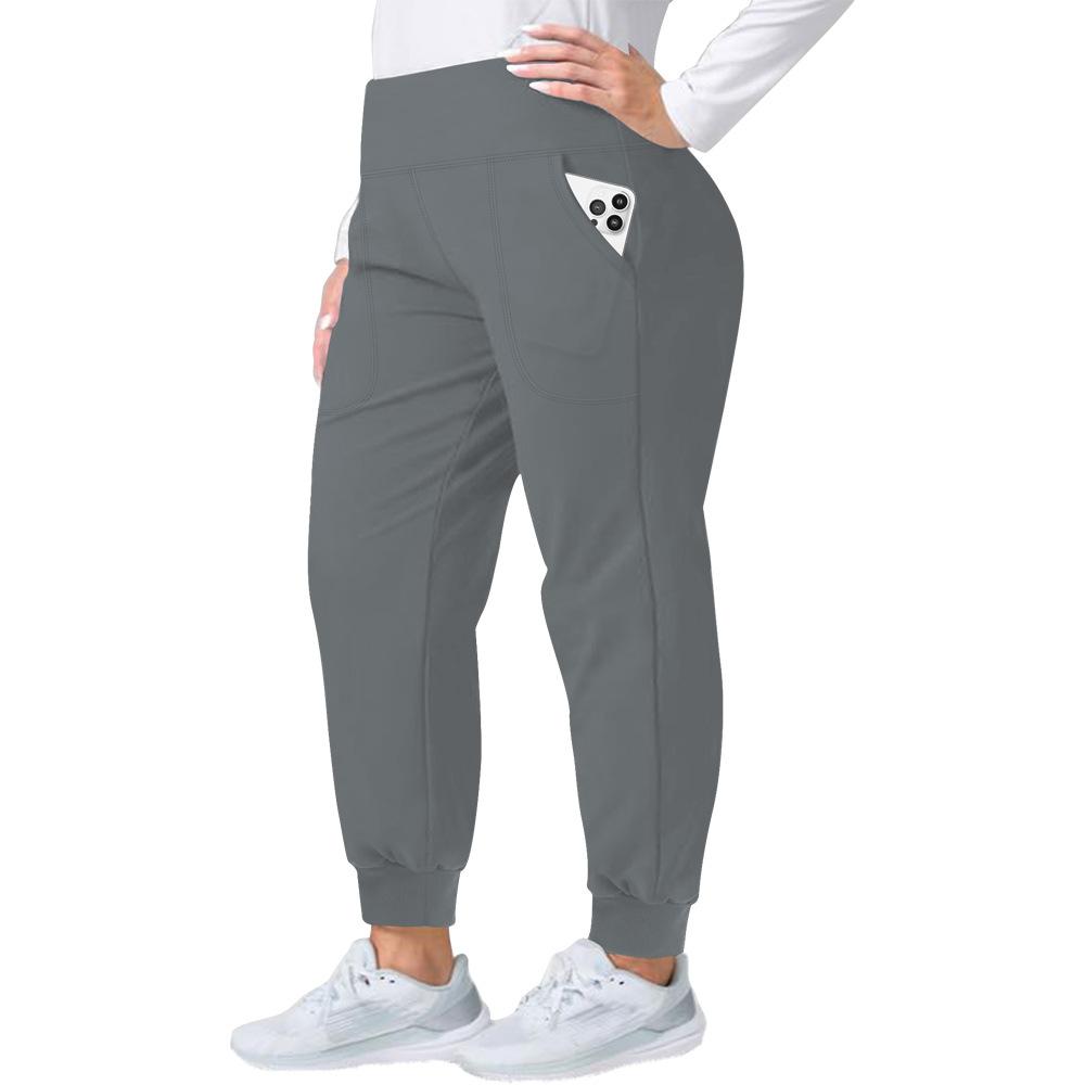 

Женские утепленные спортивные брюки большого размера с флисовой подкладкой и манжетами на штанинах, с высокой посадкой и эффектом контроля живота, для разминки и бега осенью и зимой 5XL