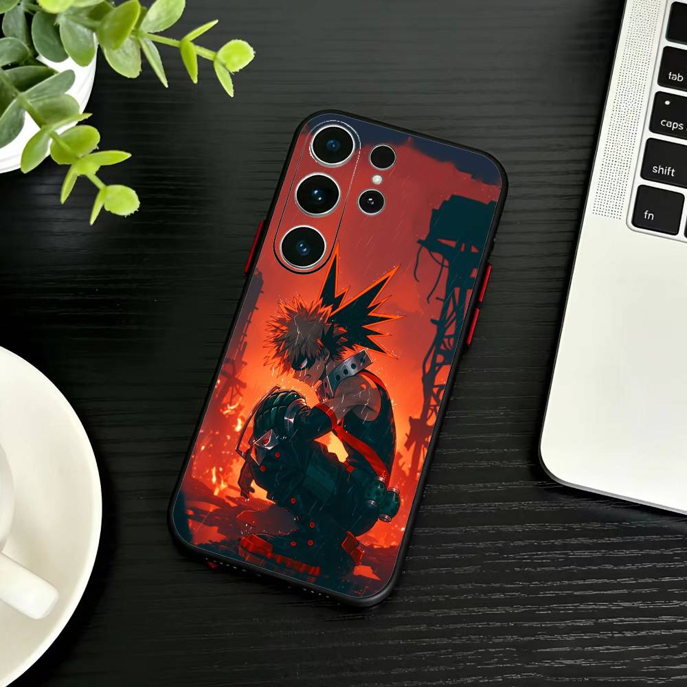 Katsuki Bakugo-Hero Academia Phone Case For Samsung S26,S25,S24,S23,S22,S21,S20,Ultra,Plus,FE Black Soft Cover
