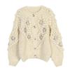 Women's Hand-Crocheted Diamond Circle Cardigan Sweater Coat - Soft, Slimming, and Elegant Style