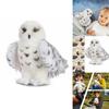 Adorable Wizard Snowy Owl Plush Toy Soft Stuffed Doll For Kids Christmas Gift