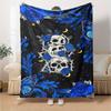 Gotische Schedel Print Flanellen Deken Hoge Kwaliteit Warm Comfortabel Deksel voor Alle Seizoenen Perfect voor Cadeaus Huisdecoratie