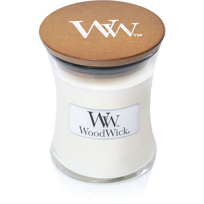 Bougie Parfumée - Woodwick - Lin - 85g - Cire De Soya - Élégance - Chic