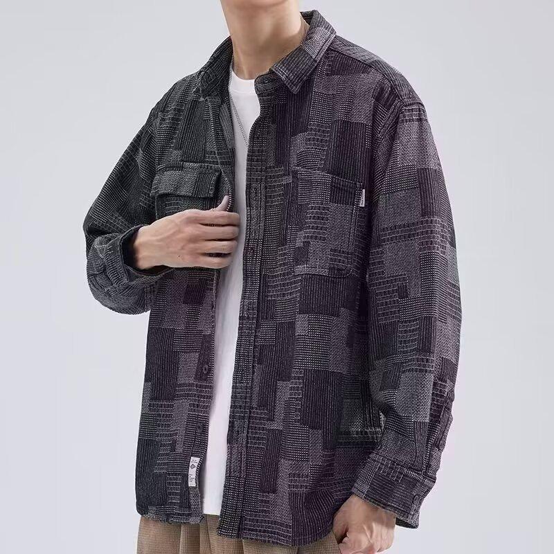 Denim Shirt Men Jacket Autumn Casual All-match Shirt Long Sleeves