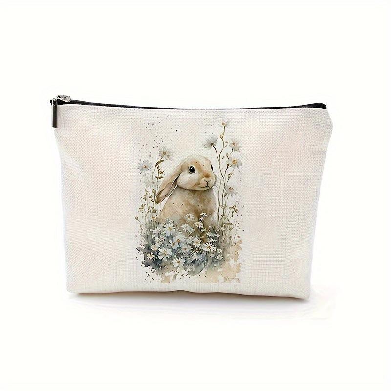 Easter, Rabbit Pattern, Carry on Luggage Bag, Zippered Storage Bag, Cosmetic Storage Bag, Makeup Bag