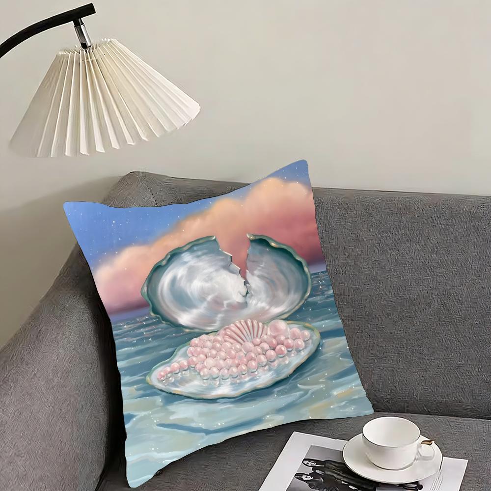 Works by Polish artist Monika Marchewka Cushion Cover Reversible Plush Pillow Cover – For car, sofa, bedroom, perfect as a gift.