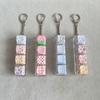 PBT Material Decompression Keyring Snake Bone Chain Mechanical Keyboard Key Cap Pendant  Office
