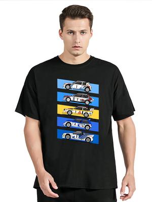 1986 Group B Rally Cars Funny T-Shirts Fashion Summer Men Short Sleeve Cotton T Shirts Black Tops Tees Hip Hop Streetwear