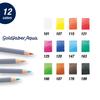 Goldfaber Aqua Watercolor Pencil 12 Colors In a 114612 Faber-Castell Set, Tin,