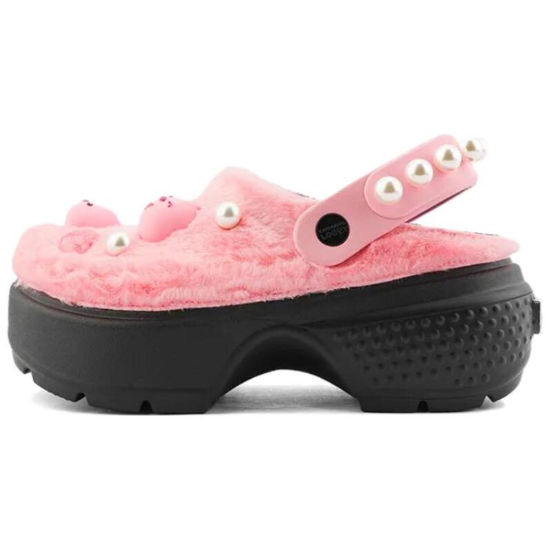 Zanmang Loopy X Crocs Comfortable and Versatile Hole Shoes Unisex Pink