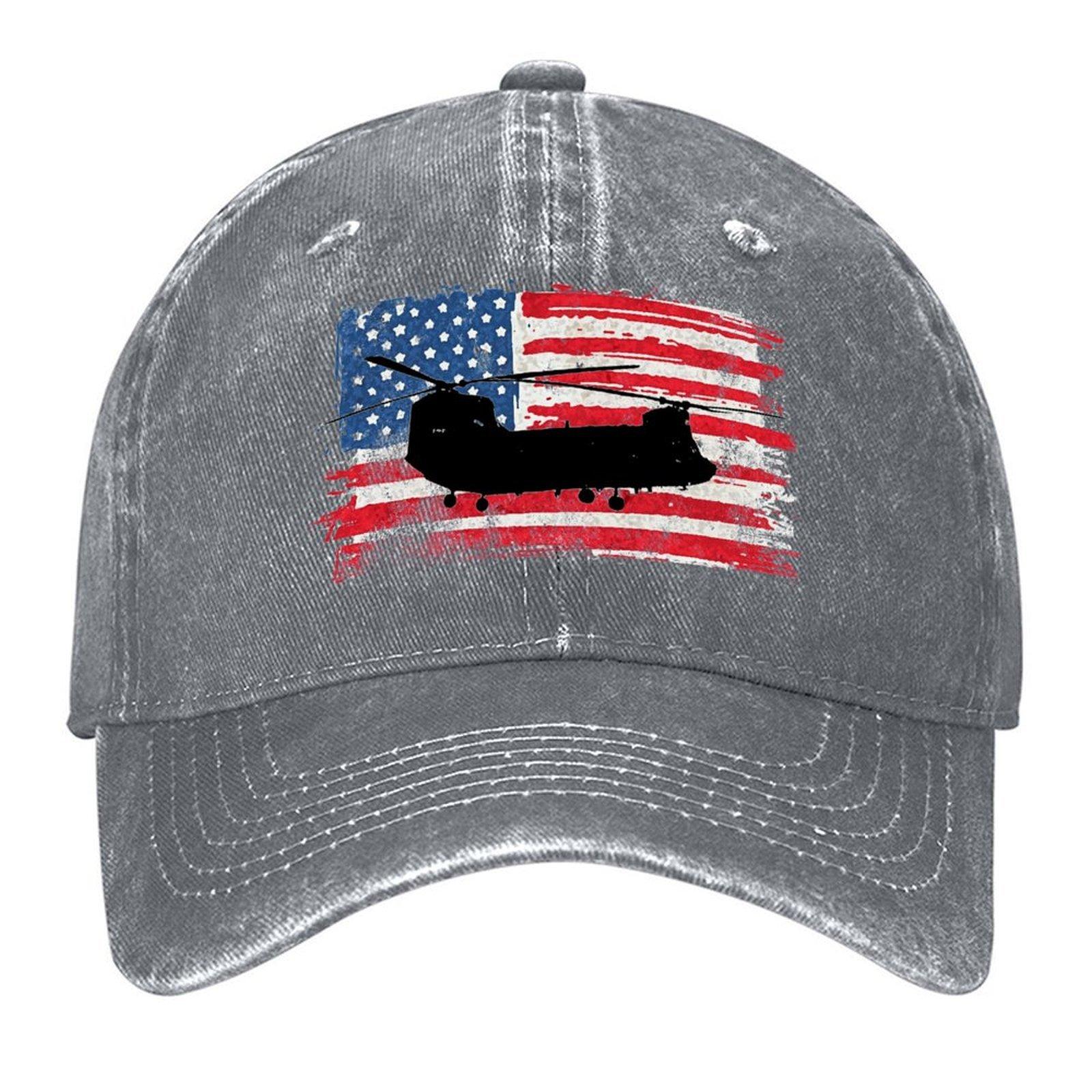 

2026 Chinook CH-47 Helicopter US Military On Vintage Flag Baseball Cap Beach Outing Fishing Caps Man Party Hat Woman Men s