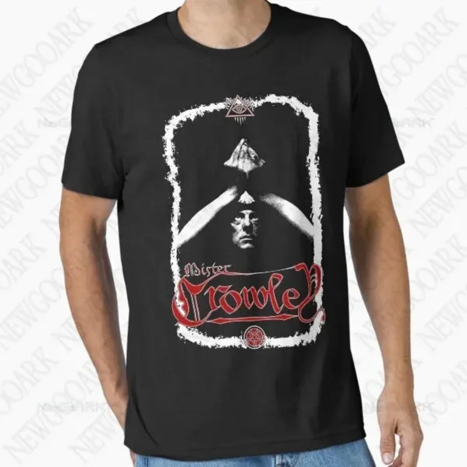 

Aleister Crowley T-shirt Graphic TShirts Unisex Cotton Vintage Round Neck Streetwear Tees Short Sleeve Harajuku Breathable S разноцветный