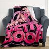 1PC Betty Boop, Classic Cartoon Outdoor Blanket Lightweight Flannel, Soft & Warm, All-Season Use for Sofa, Outdoor, Camping, Living Room, Office40