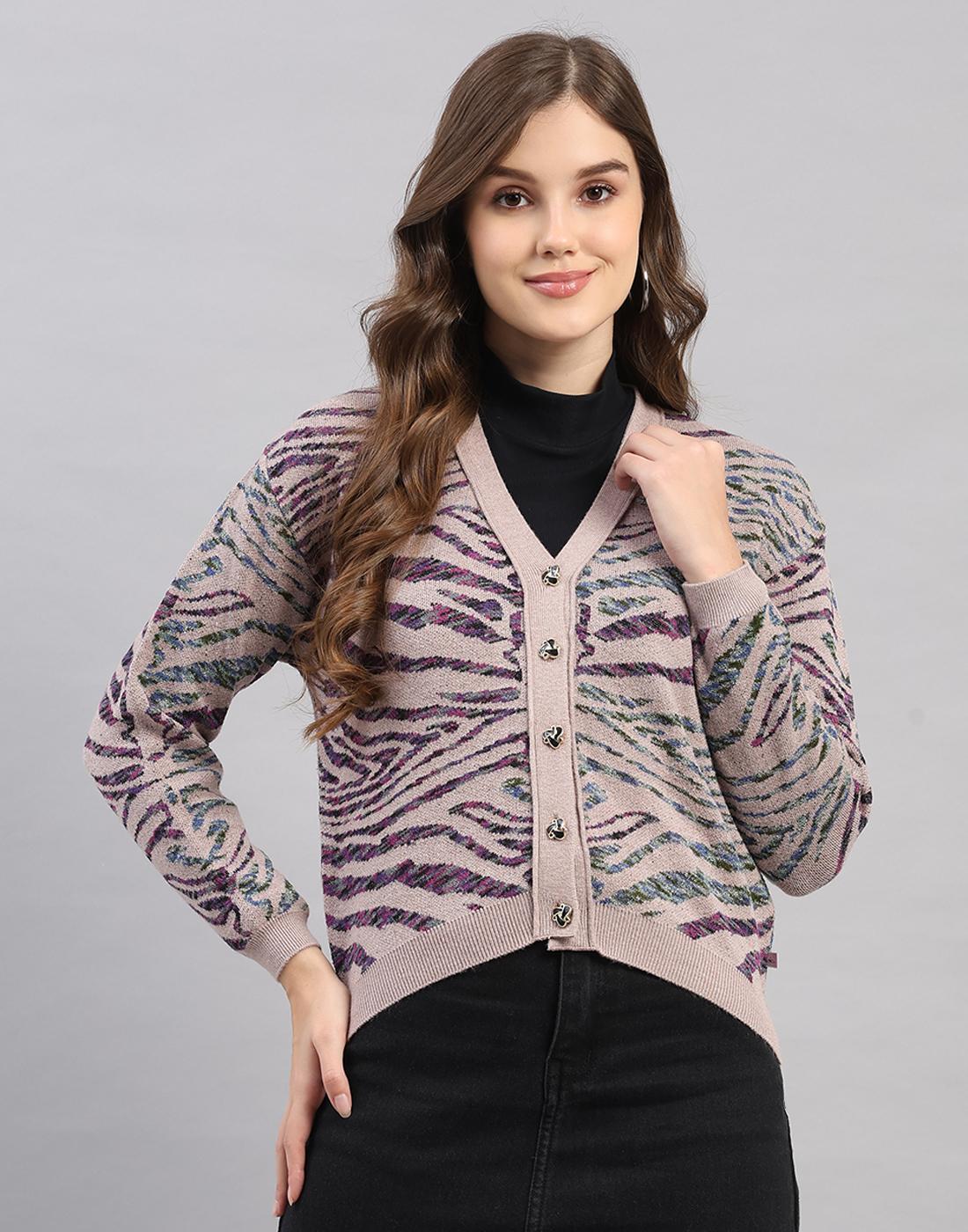 

Monte Carlo Women s V Neck Full Sleeve Cardigan S рожевий