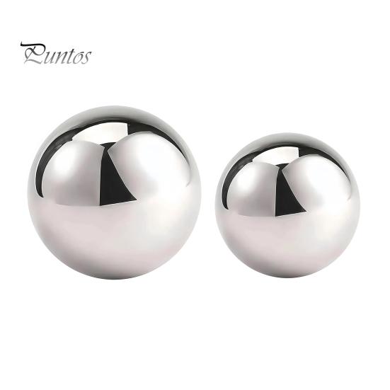 1/2Pcs Rolling Dough Ball Easy Grip Circular Rolling Ball Stainless Steel Dough Rolling Tool for Baking Pizza Pastry Fondant Dumpling