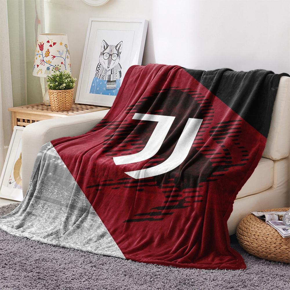1 Stück Juventus FC Aufdruck Flanelldecke, Hohe Qualität, Bequem für alle Jahreszeiten, Heimdekoration, Wärme und Komfort, Perfekt für Weihnachtsgeschenke
