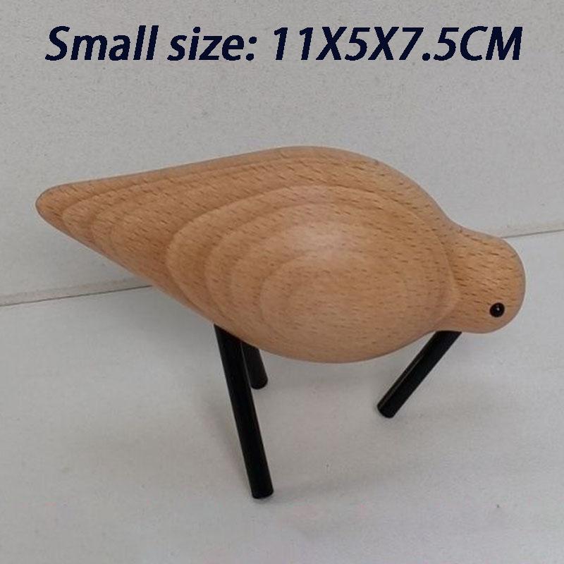 Miniatures Bird Figurines Wood Art Sculptures Living Room Interior Aesthetic Desktop Decoration Nordic Creative Home Ornaments Funny Holiday Gifts