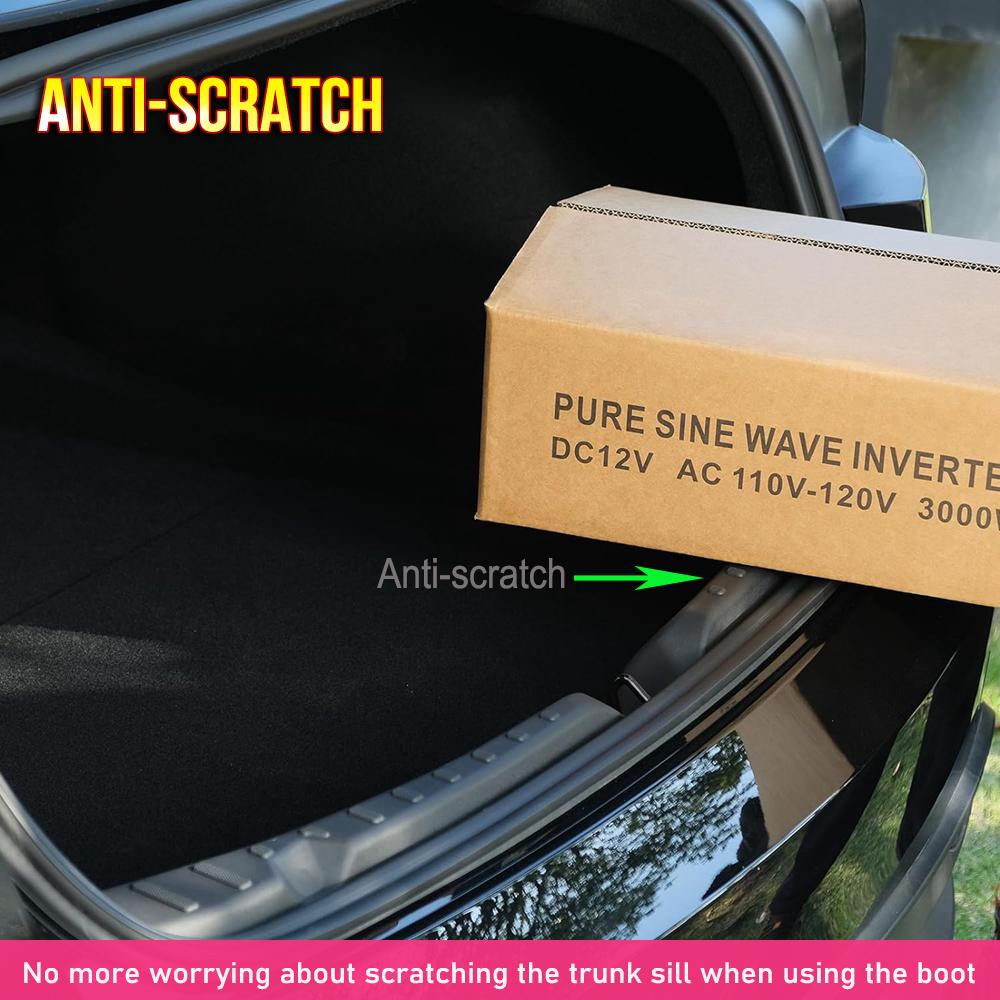 USVOTOV Trunk Sill Protector for Tesla Model 3 highland 2025 2025 Guard Mat Pad Rear Bumper Threshold Cargo Side Cover TPE Strip