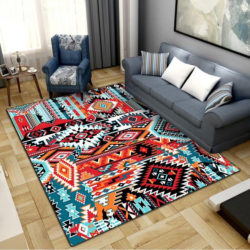 Native American Pattern Carpet Rug for Living Room Bedroom Home Sofa Decoration,Kids Play Non-slip Floor Mat