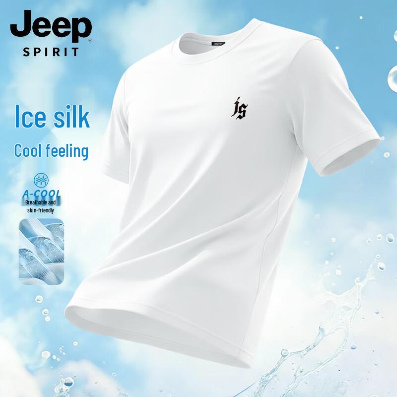

JEEP SPIRIT Men s Ice Silk Round Neck T-Shirt 3XL
