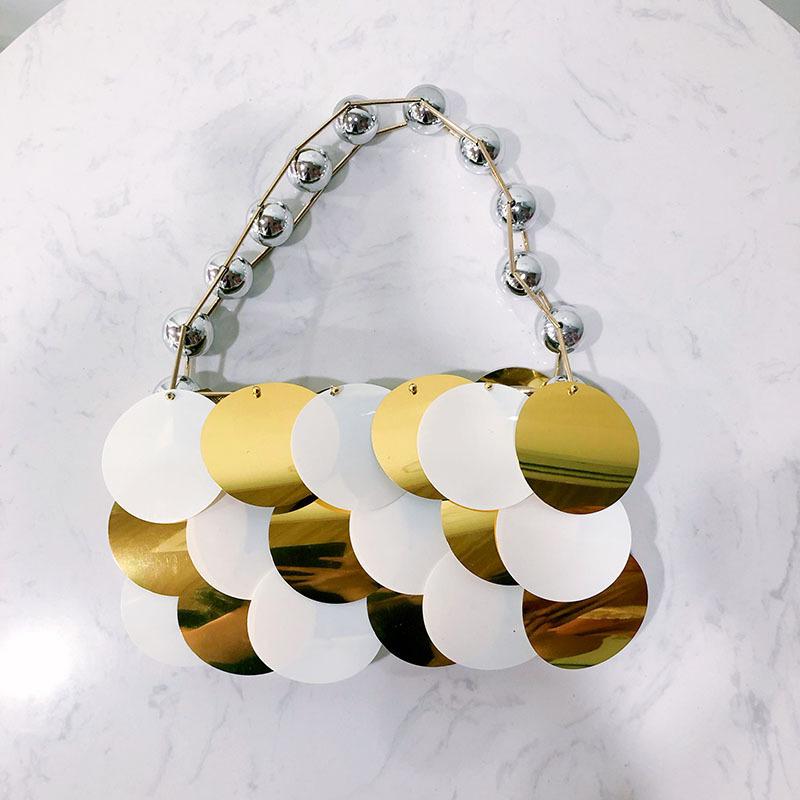 

Женские вечерние сумки для женщин дизайнерская роскошная сумка и сумка новинка из ПВХ с инкрустацией пайетками бахрома плетеная отделка клатч