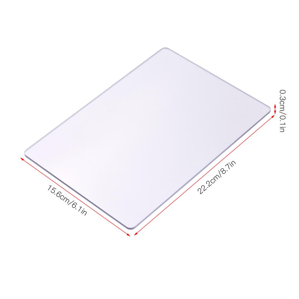 2pcs Transparent Cutting Pad Accessory PC Material Plate 3mm Thickness Replacement Pad for Die Cutting & Embossing