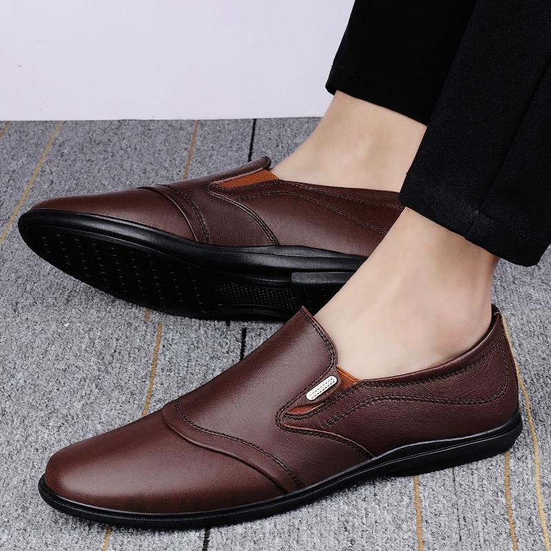 High Quality Man Shoes Leather Genuine Summer Loafers Mens Moccasin Cow Leather Loafer Shoes Men Luxury Slip On Casual Footwear