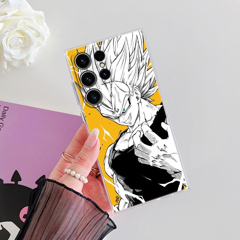 Phone Case For Samsung Galaxy S26 Ultra S25 S24 S23 S21 Ultra S20 FE S22 S26 Plus S25FE Clear Cover DBZ Anime Goku Gogeta Vegeta