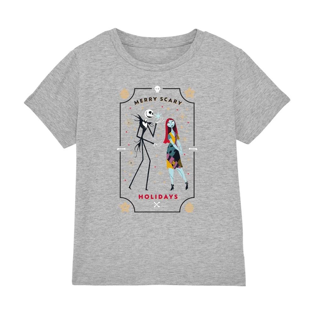 

The Nightmare Before Christmas Scary Holidays Jack And Sally 100% Cotton T-shirt Mens Tees Top M