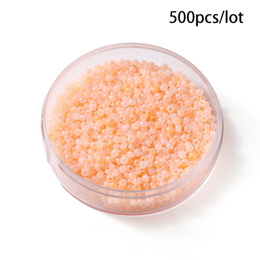 500/800Pcs/Lot 2/3mm Candy Color Glass Seed Beads Cute Bulk Small Bead Bracelet Handicraft for DIY Jewelry Making Accessories