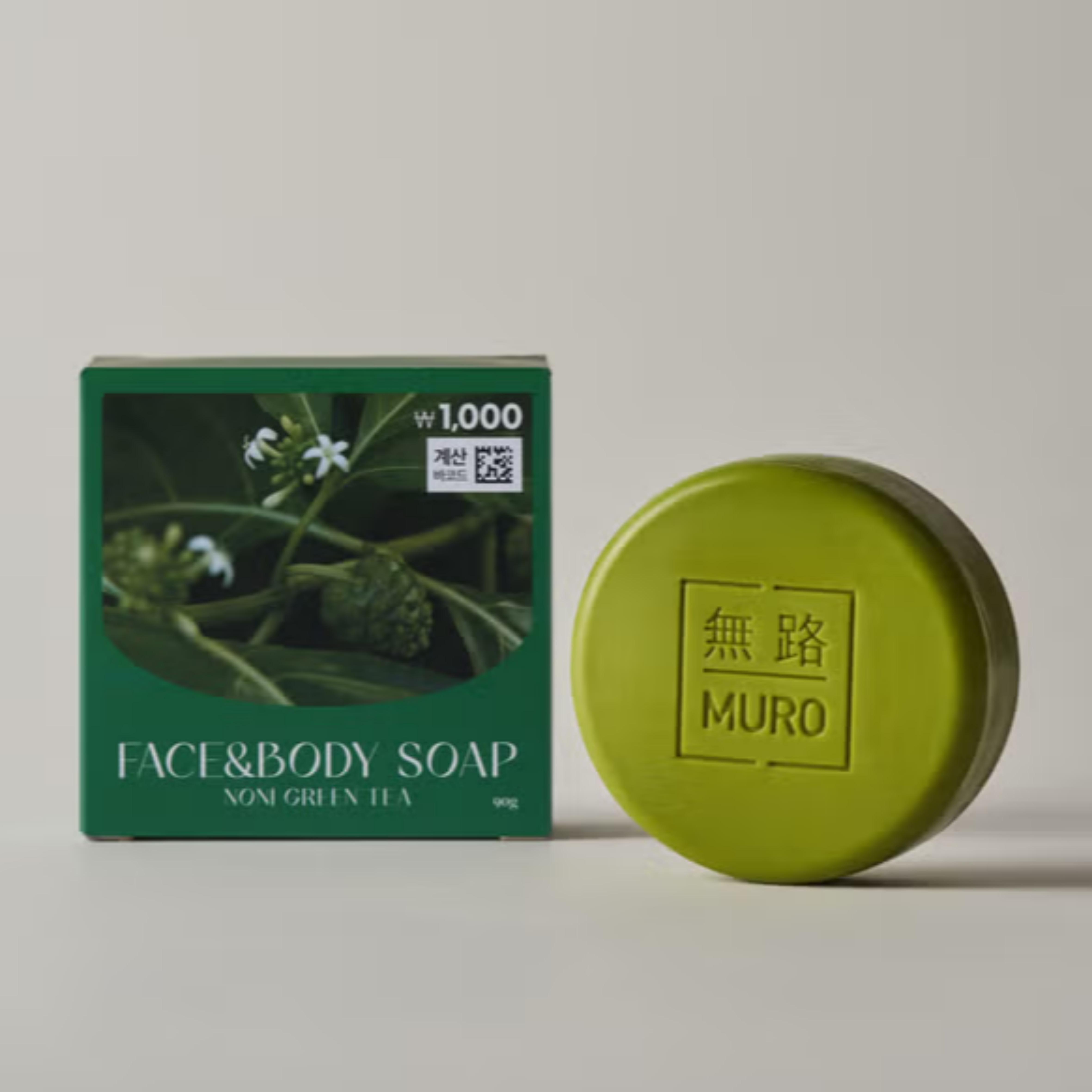 

Daiso Korea Muro Mild Soap Serise Скраб+Мыло для лица и тела 90 г (5 типов) зелёный