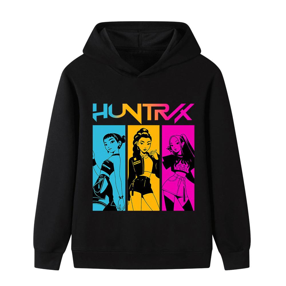 B1203 Kids Boys Girls Kpop Rumi Zoey Mira Print Long Sleeves Hoodie