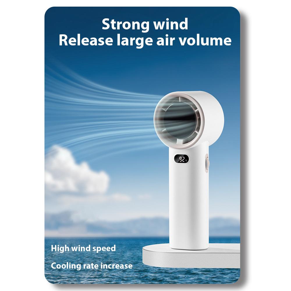 

Portable Handheld Fan High Speed Mini Fan with LED Display USB Rechargeable Personal Fan 100 Gear Wind Speeds for белый
