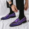 Luxury Designer Special Green Purple Black Monk Strap Shoes for Men Formal Wedding Prom Dress Shoes Men Homecoming