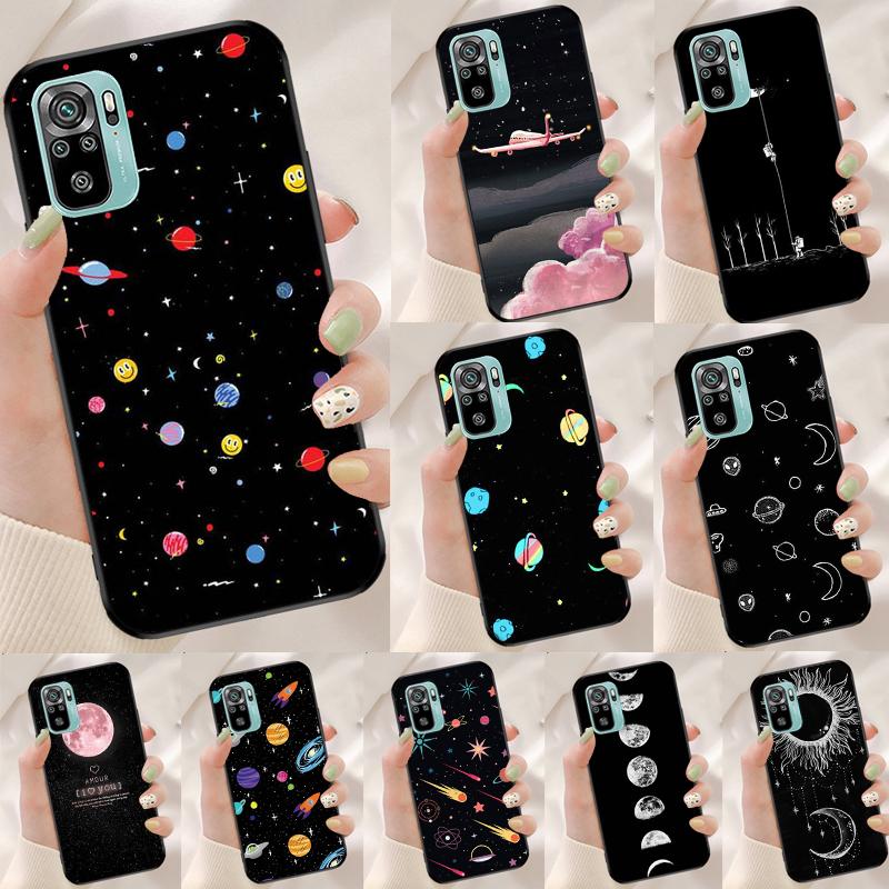 Black White Moon Space Astronaut Cover For Xiaomi Redmi Note 13 Pro 14 12 11 9 10 9S 10S 11S 12S Redmi 14C 10C 12C 13C Case