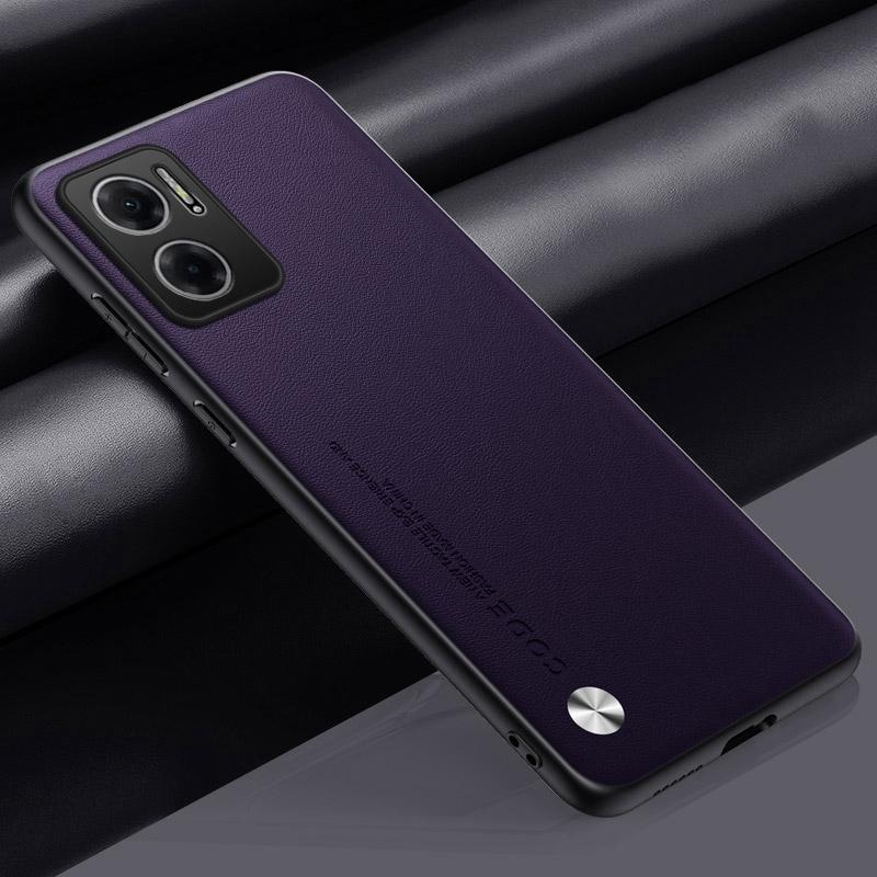 Luxury PU Leather Case For Xiaomi Redmi Note 11E Back Cover Matte Silicone Shockproof Full Protection Phone Case For Redmi 10 5G