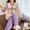 Lady New Autumn Winter Loungewear Suit Coral Plush Women Pajamas Thickening Sleep Clothes Famale Warm Homewear Set Girls Pijama