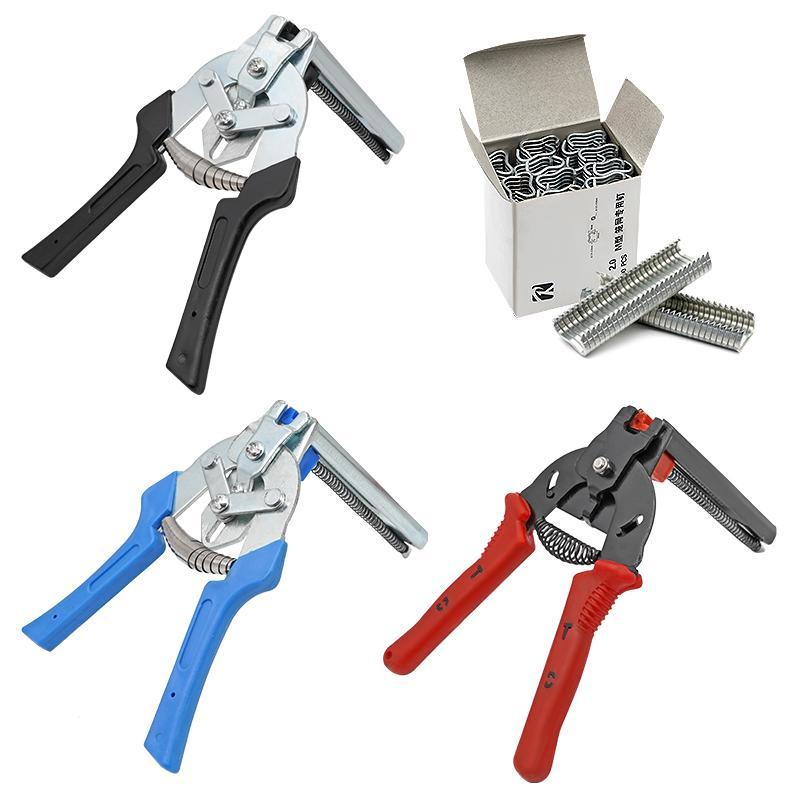 600 Nails Binding Cage Pliers Farm Fastening Clamp Installation Poultry Chicken Rabbit Fox Cage Kit with Tools Set for Poultry