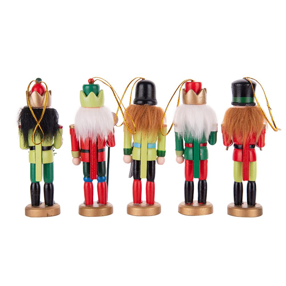 Retro Rot & Grün Nussknacker-Schmuckset
