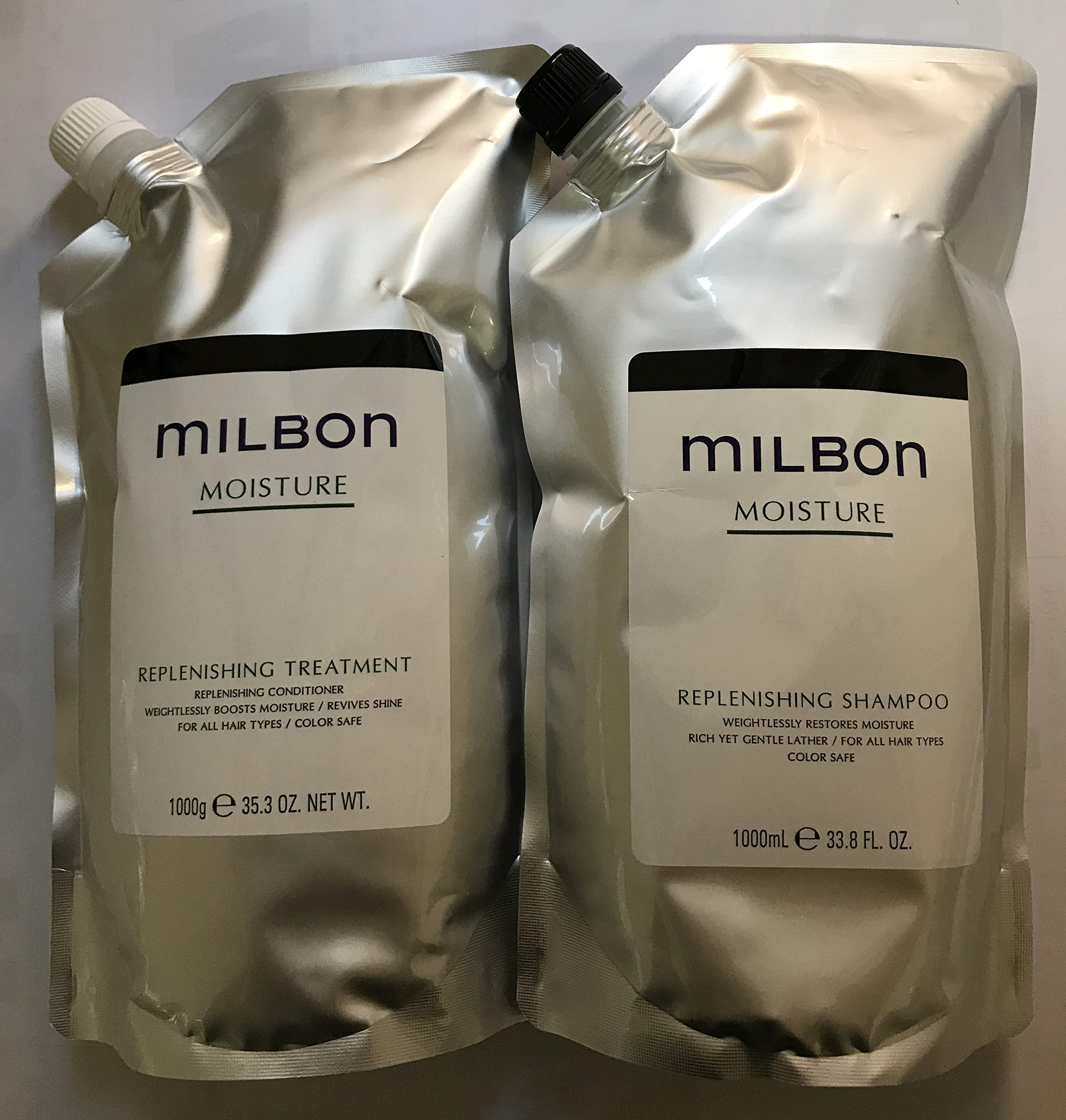 

Milbon Moisture Replenishing Shampoo & Treatment 1000ml each (genuine product)
