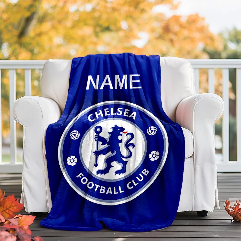 Customizable Football Throw Blanket – Personalized Name, All-Season Cozy Snug Blanket, Machine Washable, Personalized Blanket