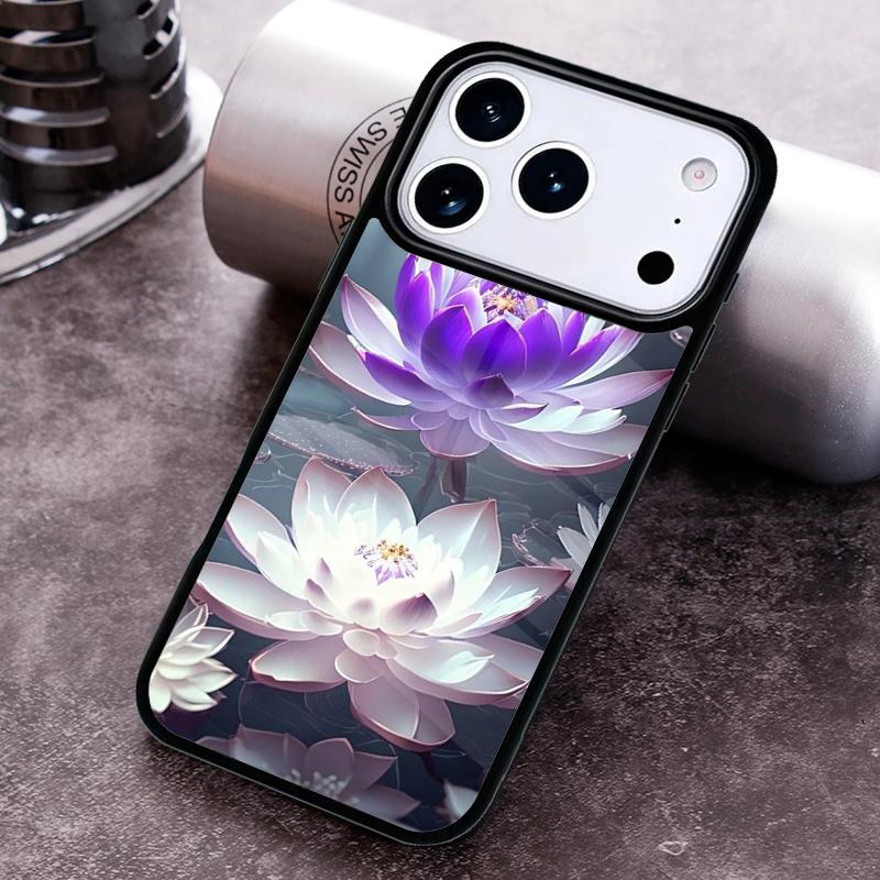 

Flower Lotus Phone Case for iPhone 17 16 15 Pro Max Air 14 13 12 11 Plus Shockproof Cover iPhone17