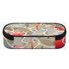 Pencil Case Secure Zipper Spacious Storage 300D Polyester with Mesh Pocket Removable Divider and Pen Slots for Teens and Students