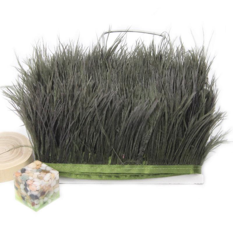 Feather1 Meter Fluffy Ostrich Feather Satin Trim Cloth Sideband 8-10cm Ribbon Fringe Suitable for Skirts / Dresses / Apparel Party DIY