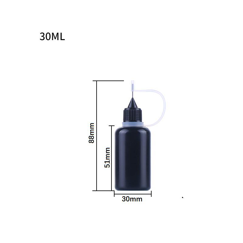 Semi-Transparent Black Needle Tip Oiler, Light-Proof 30ml Glue Dispensing Bottle