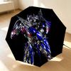 Optimus Prime Portable 3 Folds Umbrella Portable Windproof Folding Rain Umbrella For Travel Outdoor Sun Protection Travel Outdoor Gift