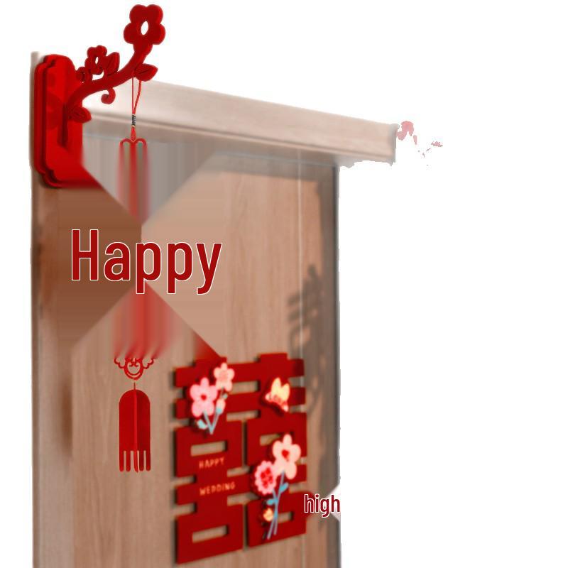 3D Double Happiness Door Hanging for Wedding Decorations