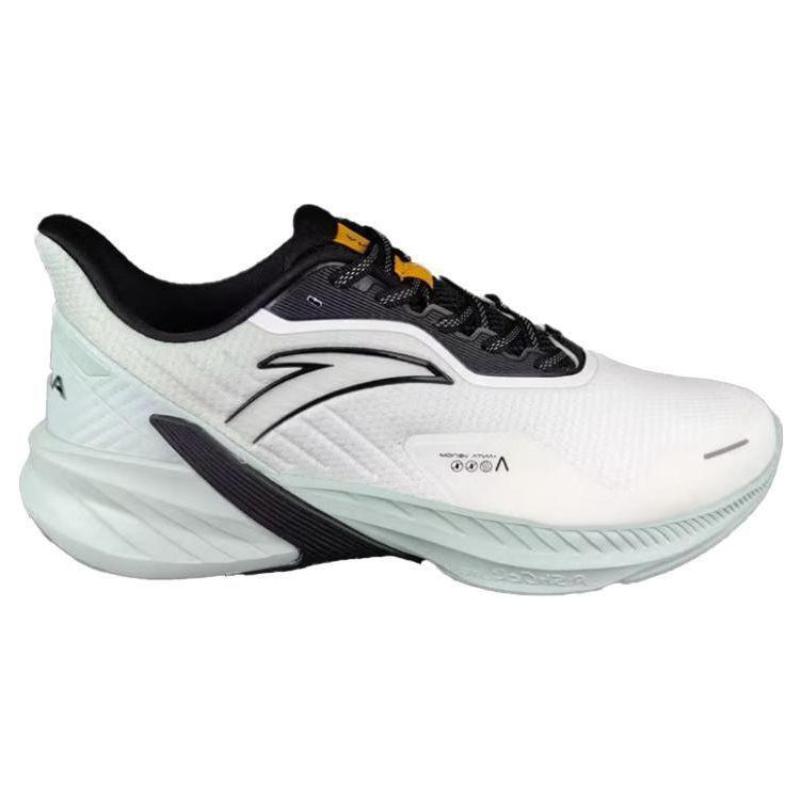 Anta DuCi4 Shock Absorbers With Slip Resistant Features Low Top Running Shoes Men's Ivory White Pea Green Sneakers 112335520S-2